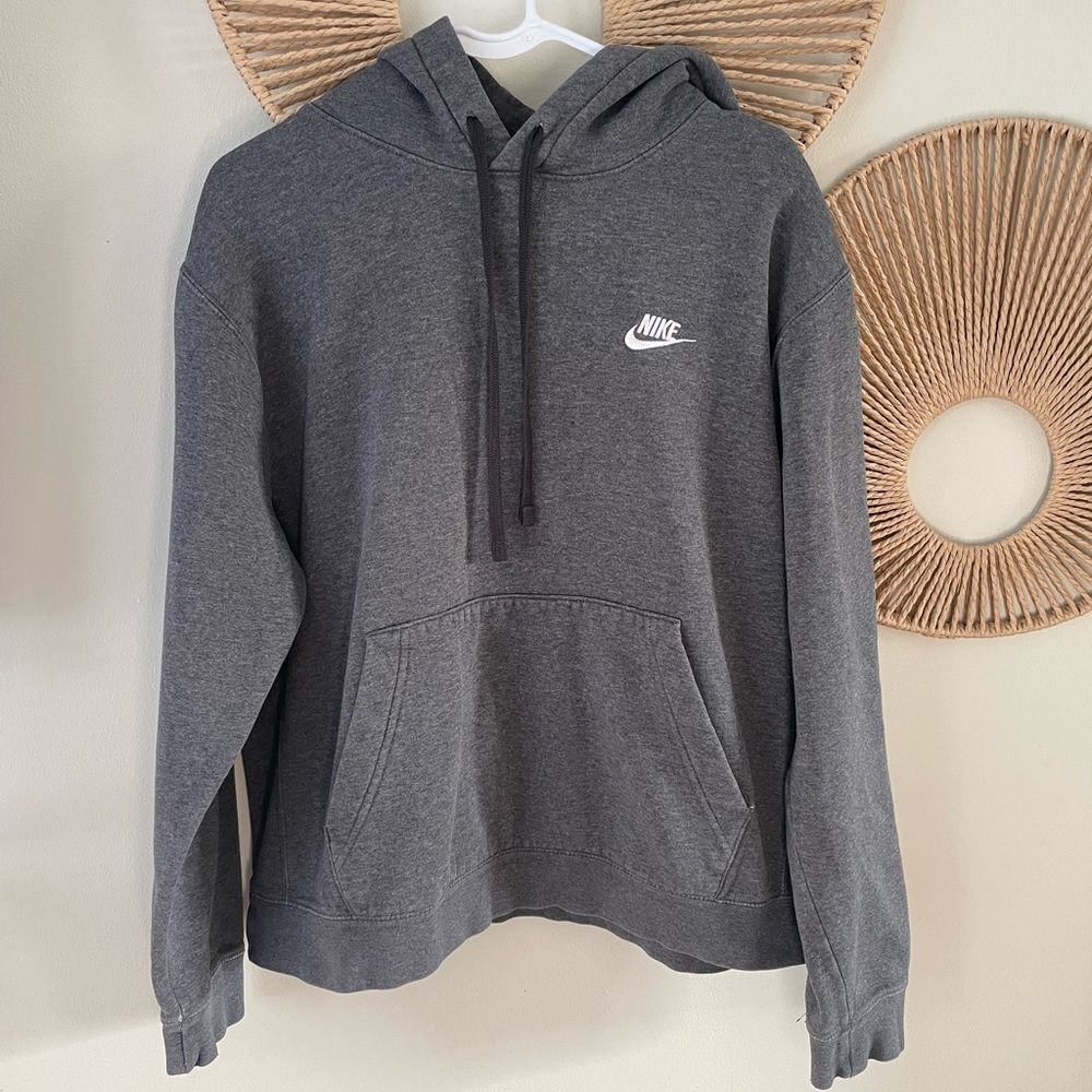 Nike Charcoal Gray Pullover Hoodie Womens Large